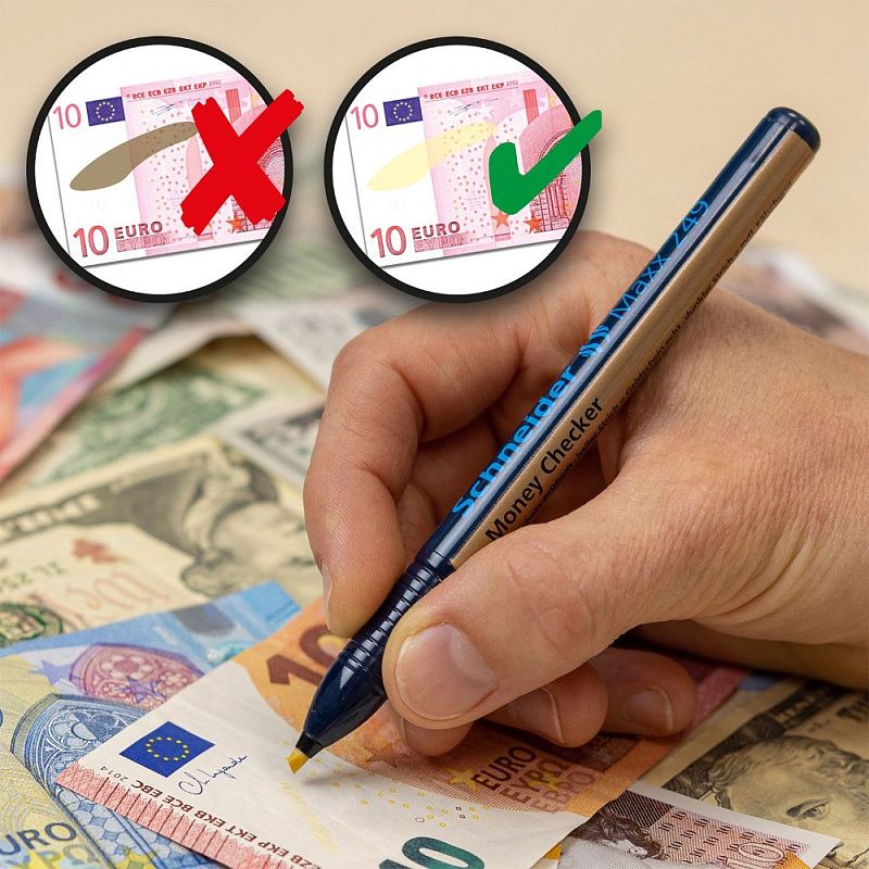 Маркер для проверки банкнот “Maxx 249”, 1-3 мм, прозрачный