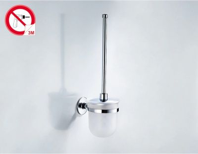 Туалетный ершик на клеевой основе, сталь + пластик, хром Ledeme L5710