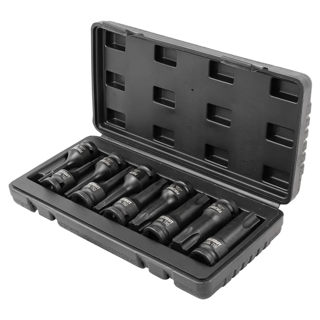 Набор головок-бит TORX ударных T30-T100 1/2'' 10 пр ForceKraft FK-41013MPB