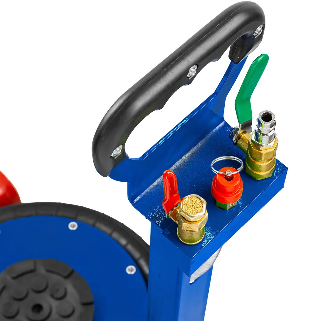 Домкрат подкатной пневматический 3 т, 4-8bar, 135-400 мм, 3 подушки, Ø250 мм Forsage F-TRA1812