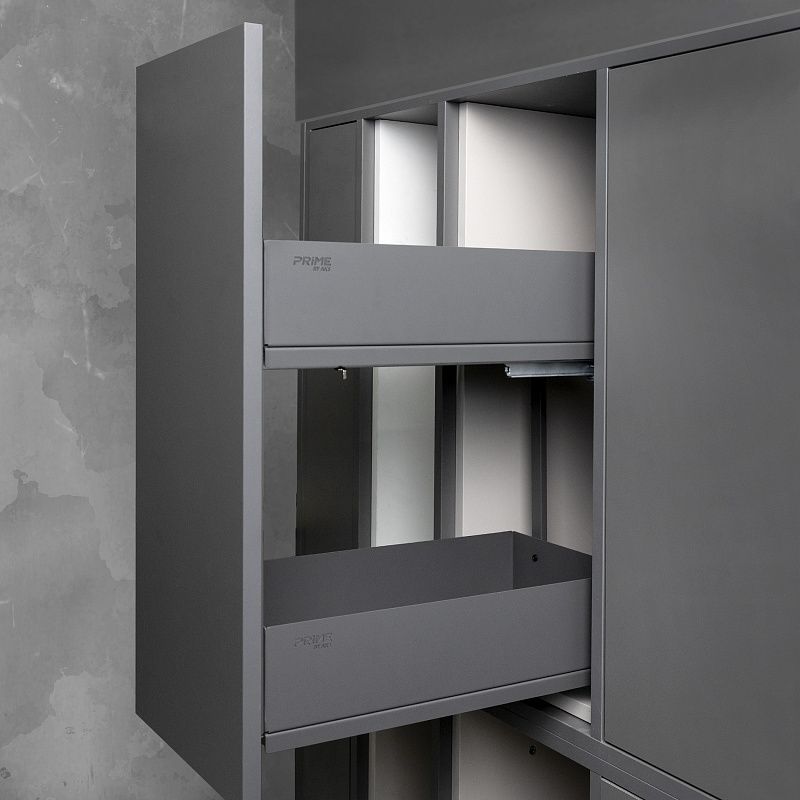 Выдвижная корзина-карго 400 ICON крепл.нижнее, графит PRIME by AKS 112522