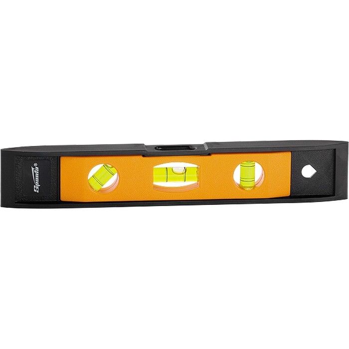 Уровень, 225 мм, 3 глазка, пластмассовый ''Торпедо'' (II) Sparta 346055