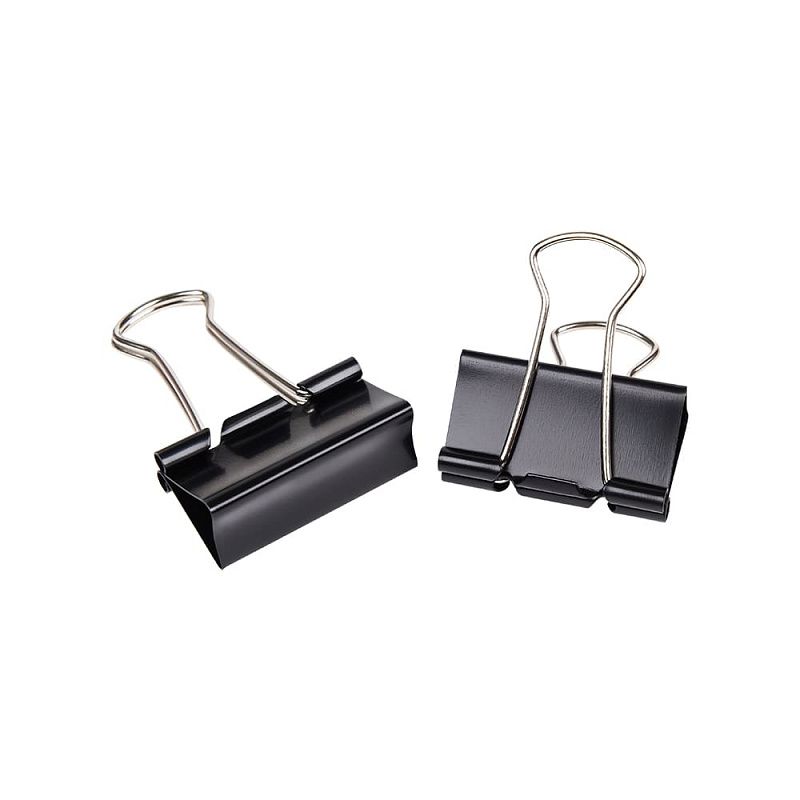 Зажим для бумаги "Office Products", 41 мм, 12 шт, черный