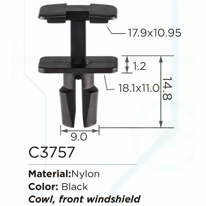 Клипса для крепления внутренней обшивки а/м БМВ, пласт., 100 шт Forsage C3757(BMW)