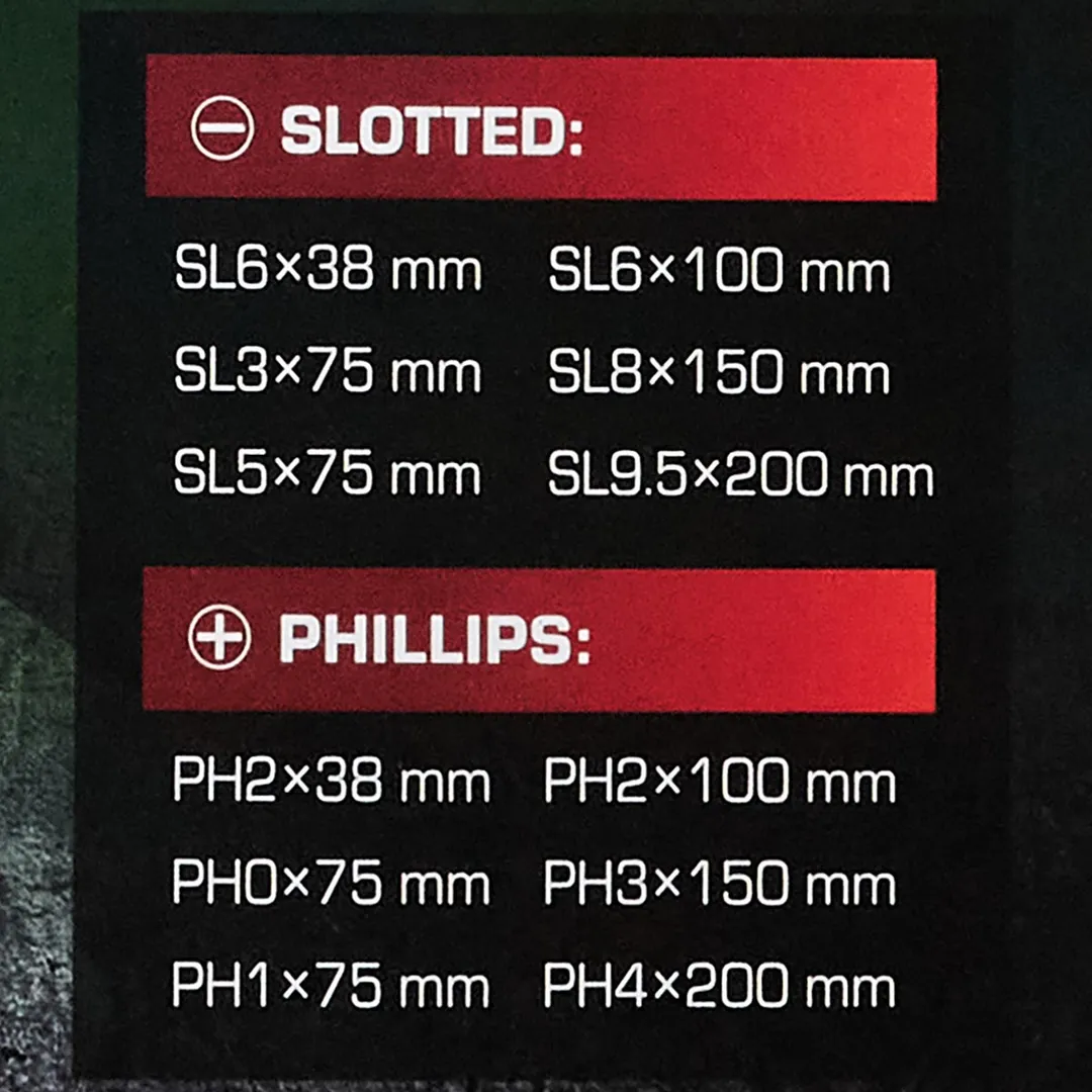 Набор отверток силовых ударных магнитных SL, PH 12 пр. RockForce RF-21310