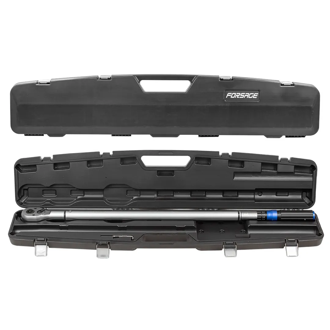 Ключ динамометрический щелчкового типа с быстрой фиксацией "Premium" 100-600Нм, 3/4", в пластиковом кейсе Forsage F-64761095 Premium