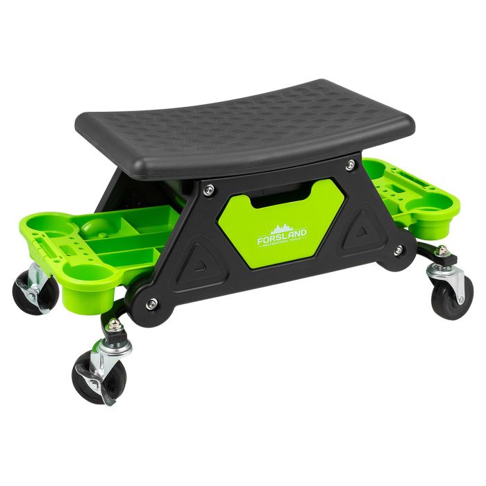 Стул пластиковый передвижной с выдвижным ящиком и пластиковыми ложементами г/п 130 кг Forsland Forsland-F-TRH6800