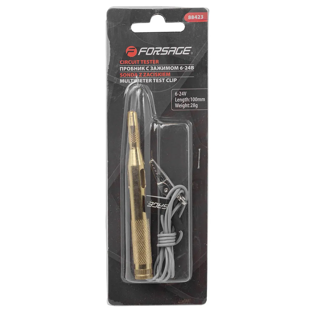 Пробник с зажимом 6-24В, Forsage F-88423