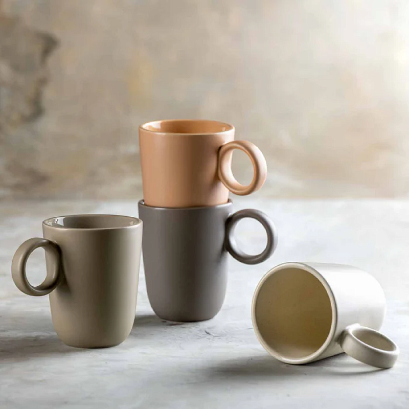 Кружка керамическая "ROMA", 400 мл, кремовый