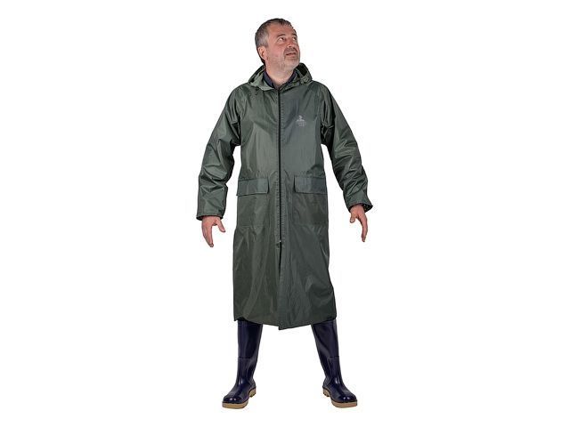 Плащ-дождевик ПВХ "Тайфун" р. 56-58 рост 182-188 зеленый WATERWAY