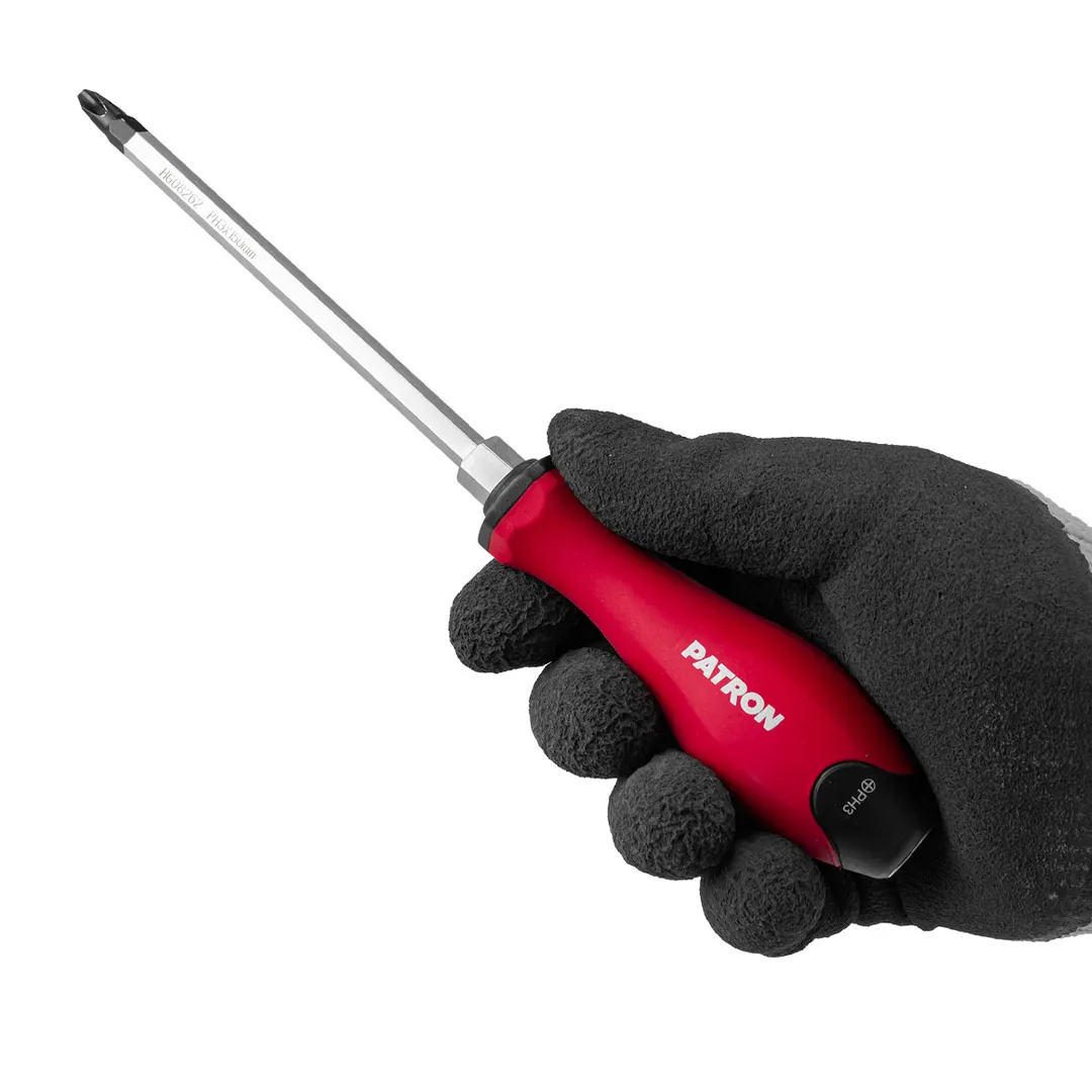 Набор отверток силовых магнитных SL, РН 6 пр PATRON P-7006