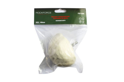 Насадка полировальная хлопковая ''полусфера'' на дрель 100 мм, Øхвостовика 6 мм RockForce RF-PSP100M