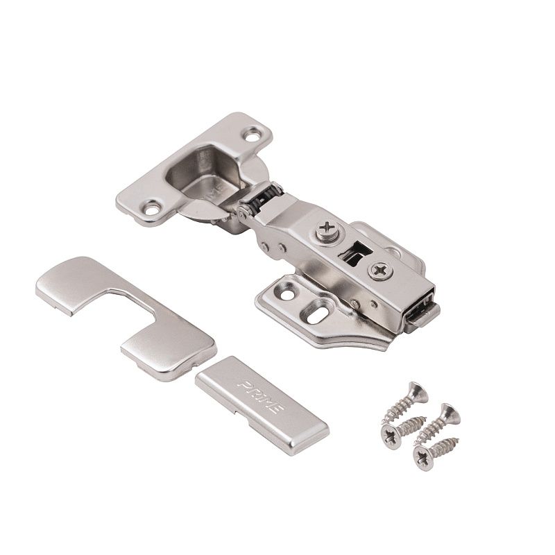 Петля накладная с доводчиком 48мм h2 clip-on, саморезы, заглушки, д/фасадов до 28мм, упак 2 шт., PRIME by AKS 112606