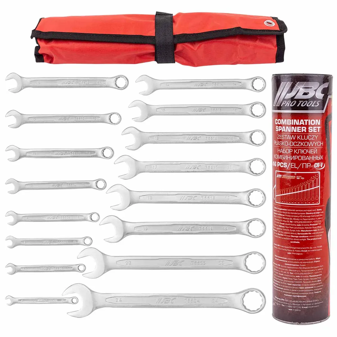 Набор ключей комбинированных 6-24 мм 16 пр JBC JBC-5161T