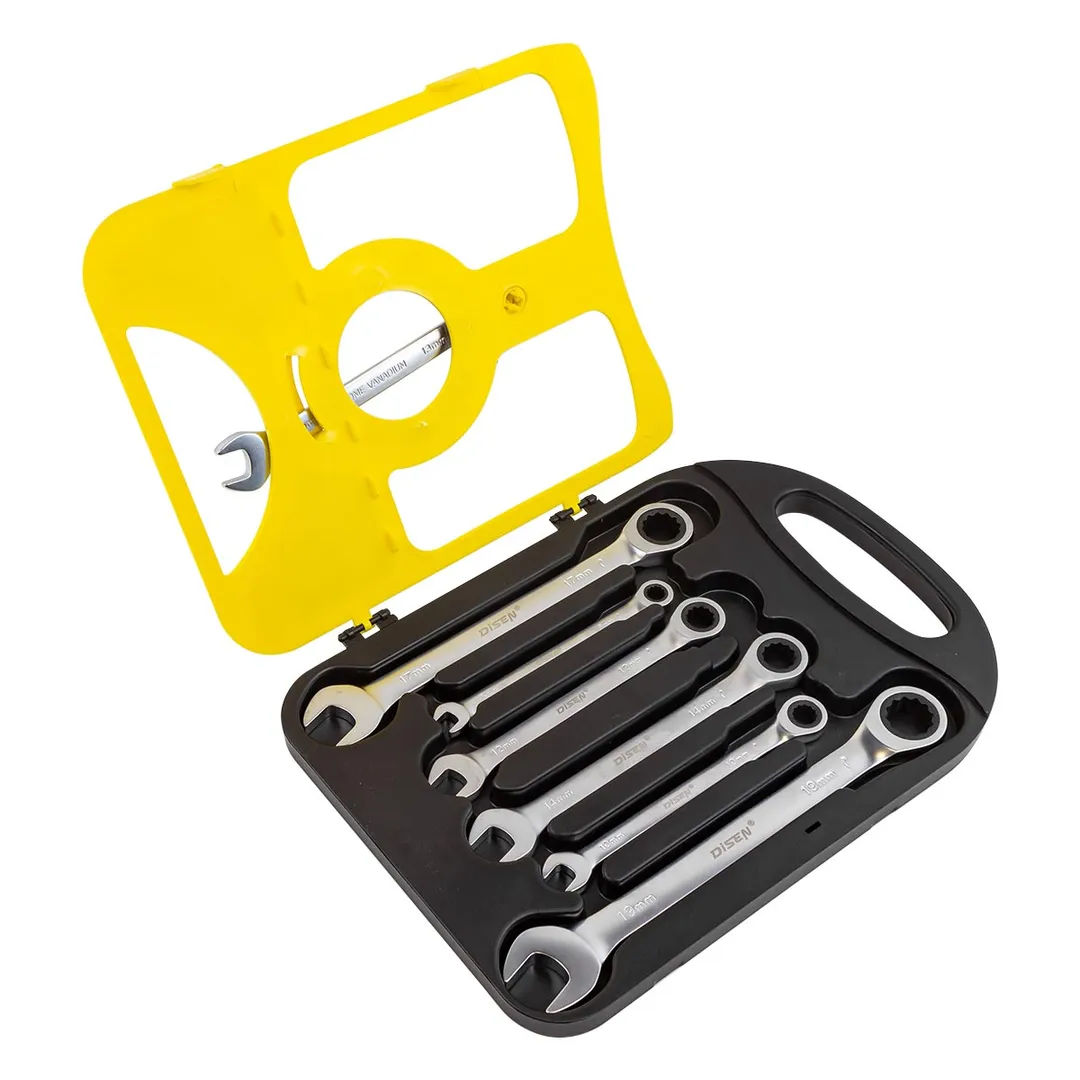 Набор ключей трещоточных 7 пр. 8-19 мм DISEN DSD1507