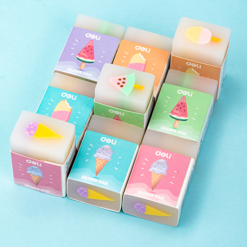 Ластик Deli "Ice cream Eraser", ассорти