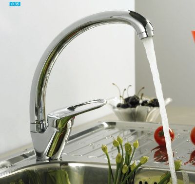 Смеситель для кухни, цинк, хром Ledeme L4137-B