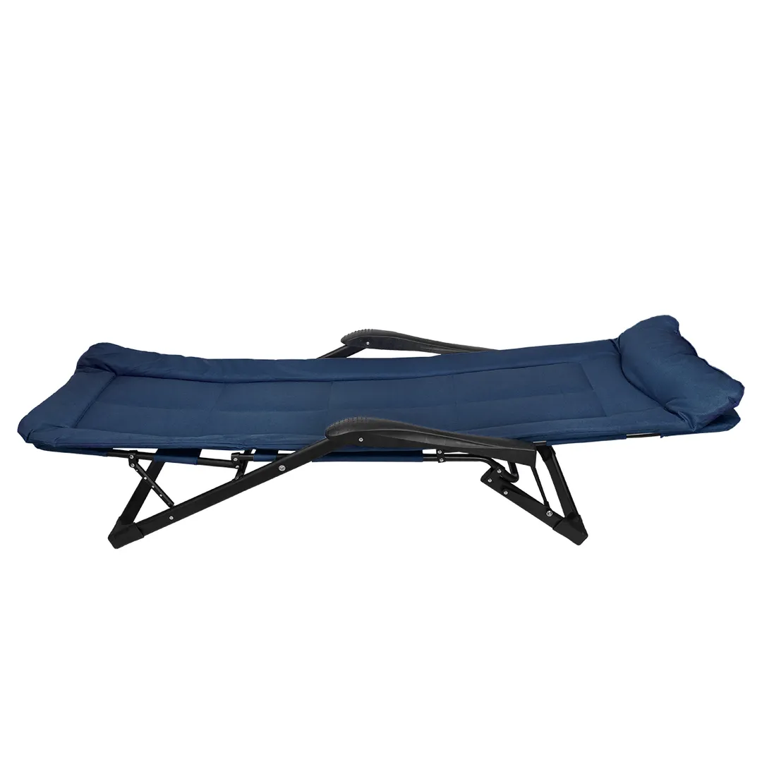 Шезлонг складной, синий Forsage F-FG-HY-8000B