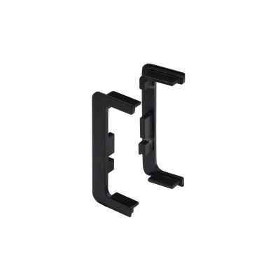 Комплект заглушек металлич. к профилю Gola, С-образных (левая+правая) черный 3 AKS 67681