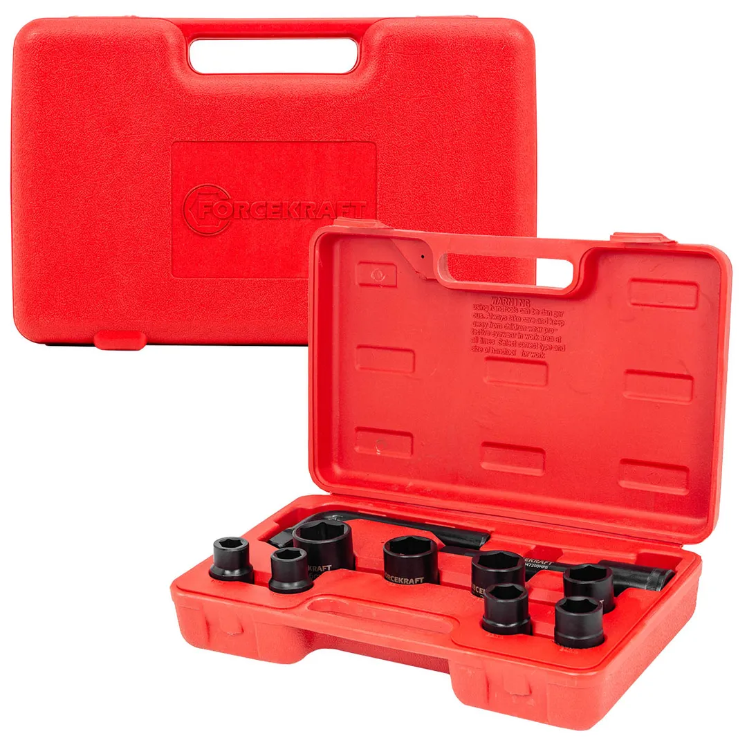 Набор ударных головок 10 пр. 3/4'' 6-гр. 17-36 мм ForceKraft FK-6104-5MPB