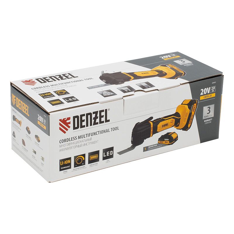 Инструмент многофункциональный аккумуляторный CMTH-20, Li-Ion, 20 В Denzel 28405