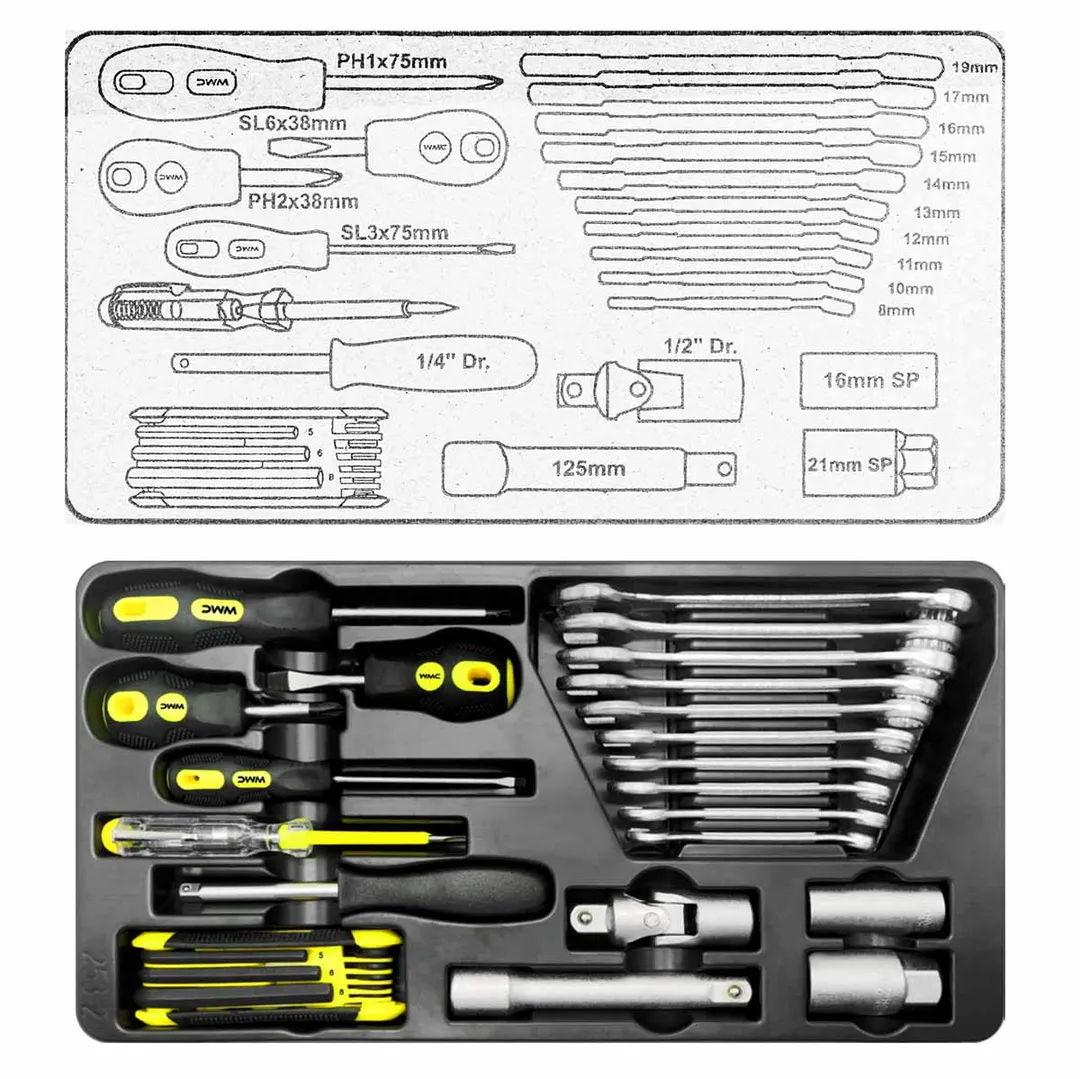 Набор инструментов 253 пр. WMC TOOLS WMC-WMC254