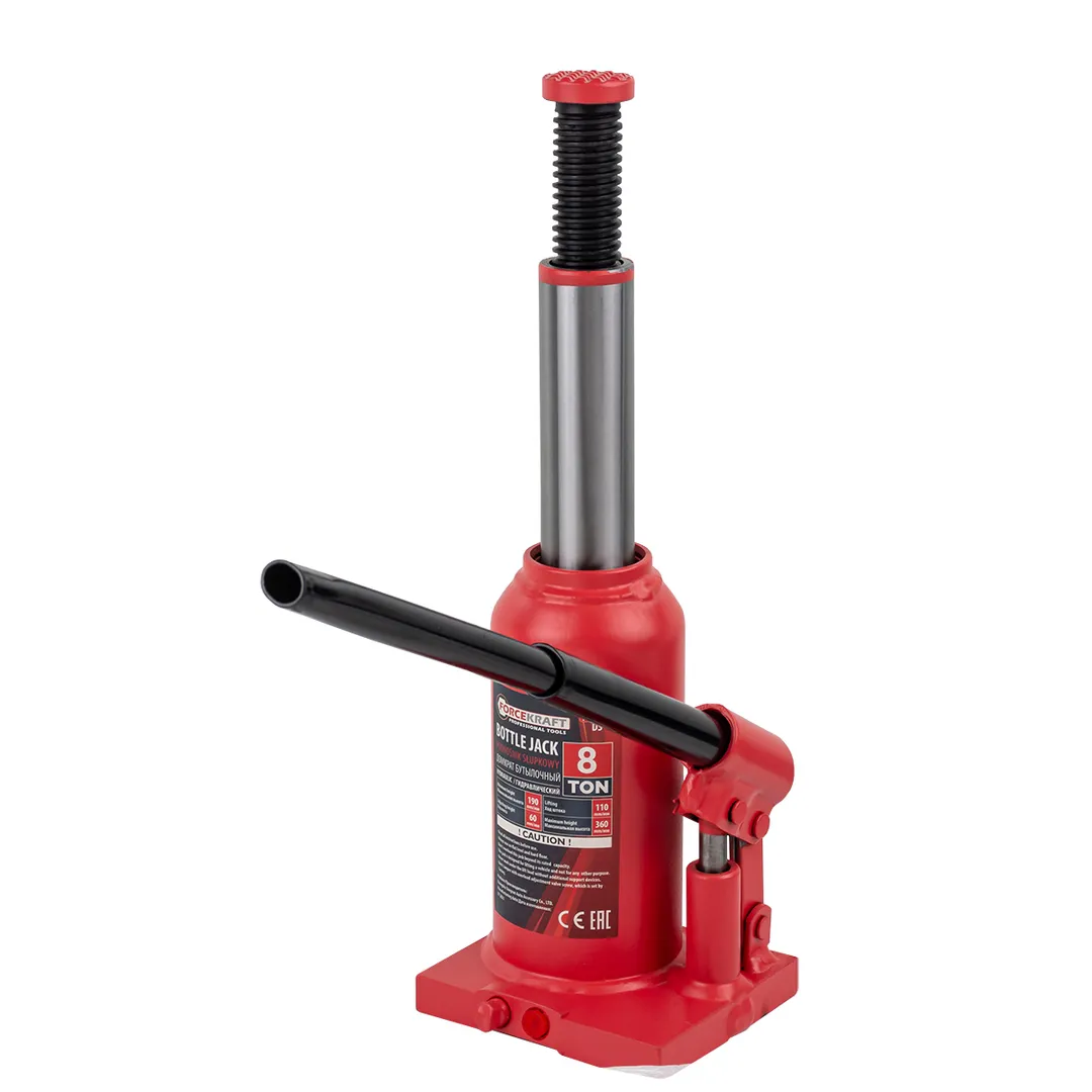 Домкрат бутылочный 8 т с клапаном 200-400 мм ForceKraft FK-T90804 DS