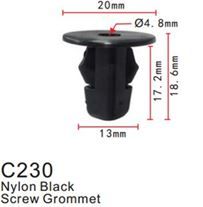 Клипса для крепления внутренней обшивки а/м Тойота пластиковая, 100 шт Forsage C0230(Toyota)