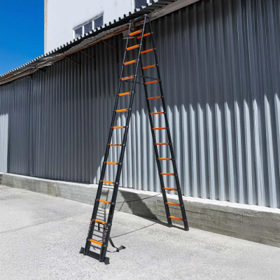 Стремянка телескопическая алюм. бытовая 4.1 м, 14+14 ступ. ISMA ISMA-UP410-2