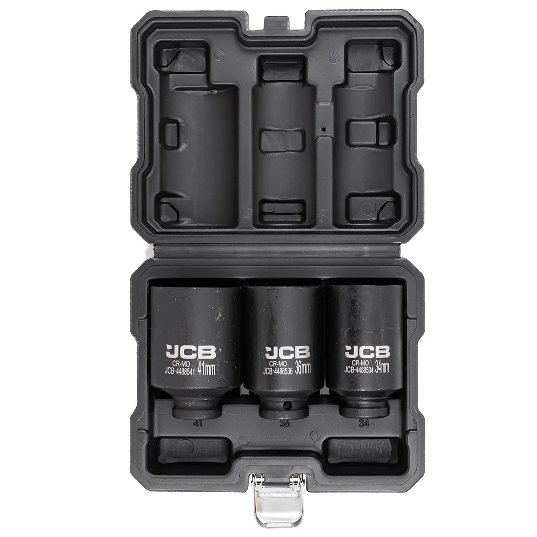 Набор ударных глубоких головок 34, 36, 41 мм 3 пр, 1/2'' 12-гр JCB JCB-4035-9MPB