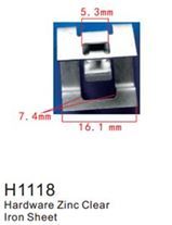 Клипса для крепления внутренней обшивки а/м Тойота металлическая, 100 шт Forsage H1118(Toyota)