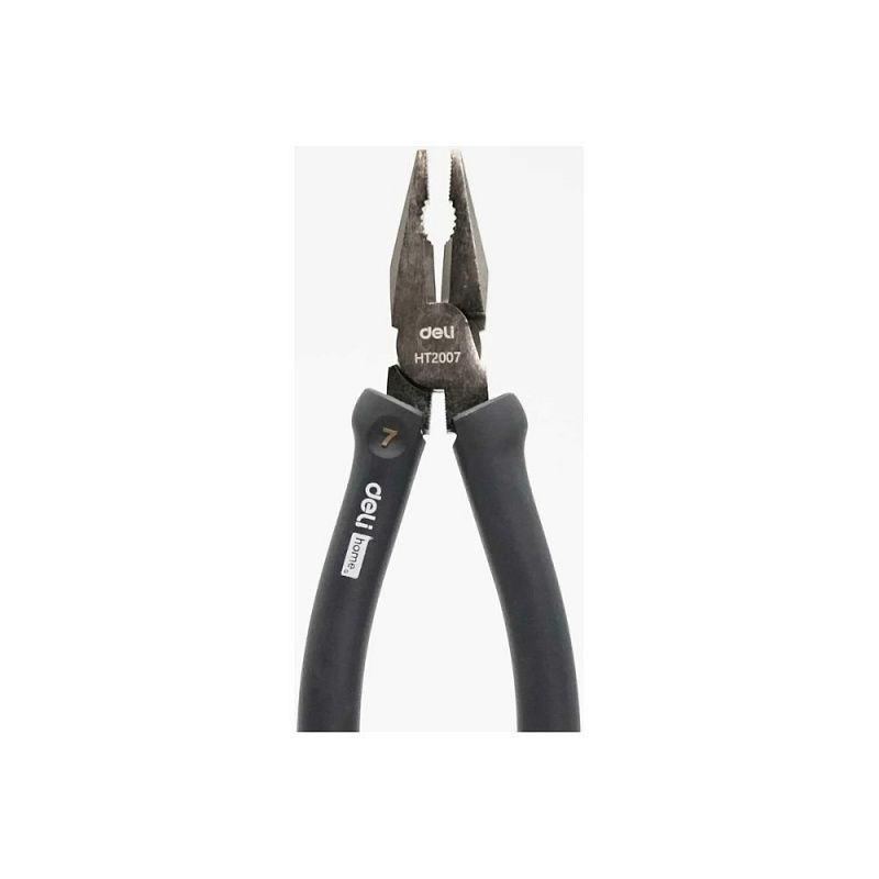 Длинногубцы Deli HS EHT2007, 180 мм, Soft Touch, черный