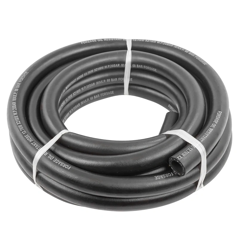 Шланг резиновый армированый бензо-маслостойкий 60 bar -30C°+70C° 12.7х20 мм, 5 м Forsage F-AHC-55/9A