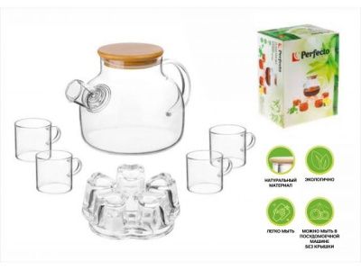 Чайный набор, 6 предметов, серия BAMBOO PERFECTO LINEA 38-100001