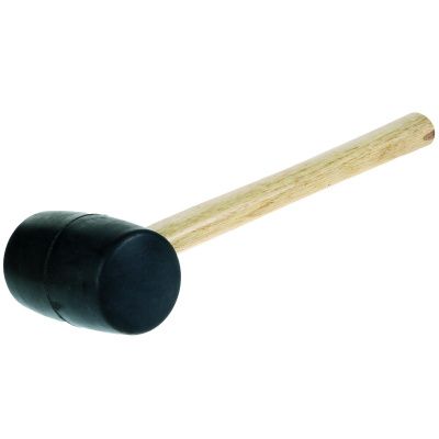 Молоток резиновый с деревянной ручкой 0,45кг, WUMAX 171573450