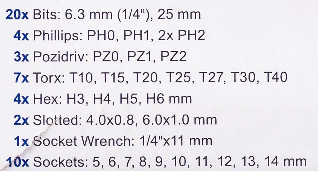 Набор торцевых головок 5-14 мм, бит с ключом-трещоткой 1/4'' 31 пр Scheppach Sch-2311-5