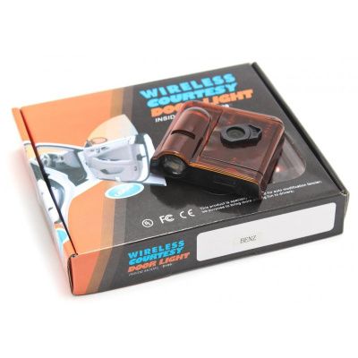 Подсветка логотип на батарейках MERCEDES, 2шт, KING