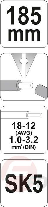 Клещи автоматические для снятия изоляции 1.0-3.2/18-12 AWG Yato YT-2316