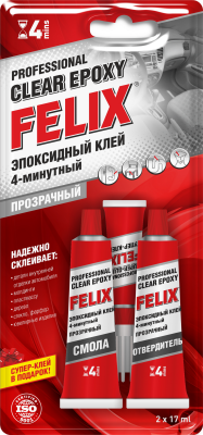 Профессиональный эпоксидный клей (прозрачный) FELIX 411040064
