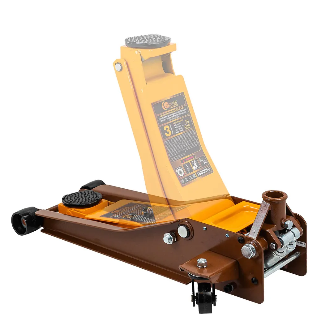 Домкрат подкатной гидравлический двухпоршневой, 3 т, 75-505 мм FORSTIME FT-T830018