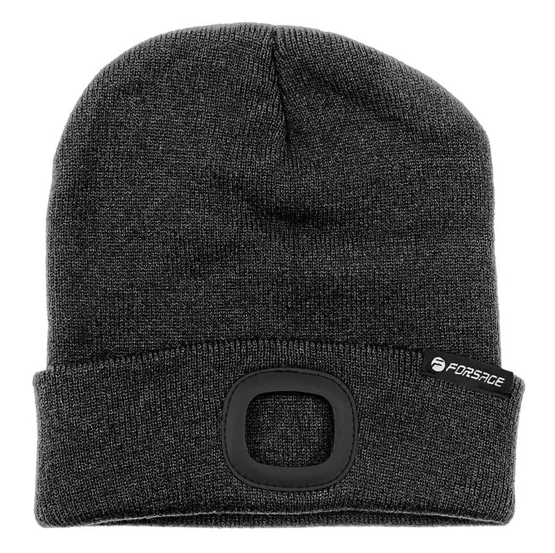 Шапка со сьемным фонариком, серая, 21х23см 1Вт, 3 реж.раб., 120Лм, время раб 2-3 ч Forsage F-444 (Grey)