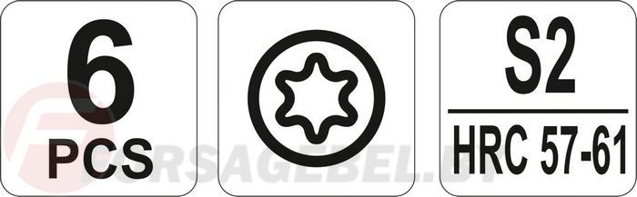 Набор отверток для точных работ Т5-Т10 L50 мм 6 пр. Yato YT-25862