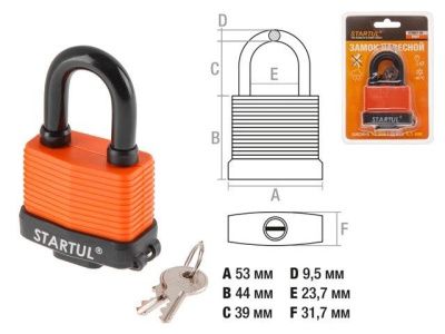 Замок навесной 50мм STARTUL PROFI ST9087-50