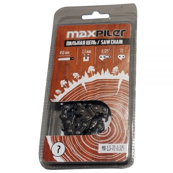 Цепь пильная МХ,450 мм,18'', 0,325'', 1,3 мм, 72 зв. GCS52-D1, GCS52-C2 Парма 2М Carver PIT MX-1,3-72-0,325