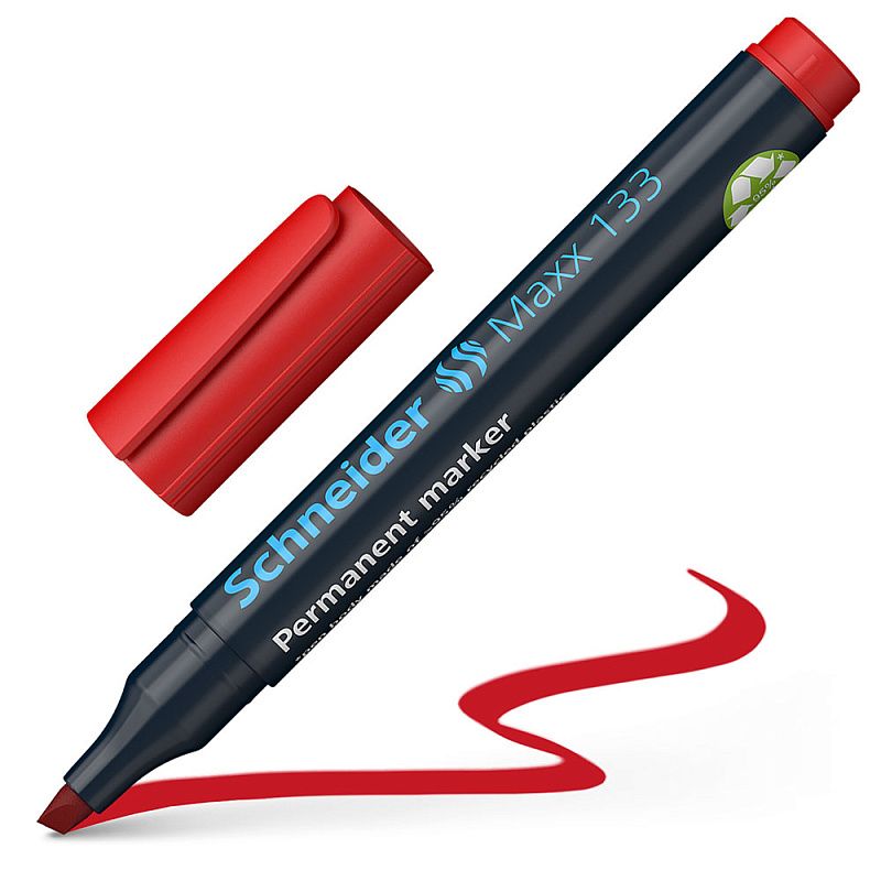 Маркер перманентный "Schneider Maxx 133", красный
