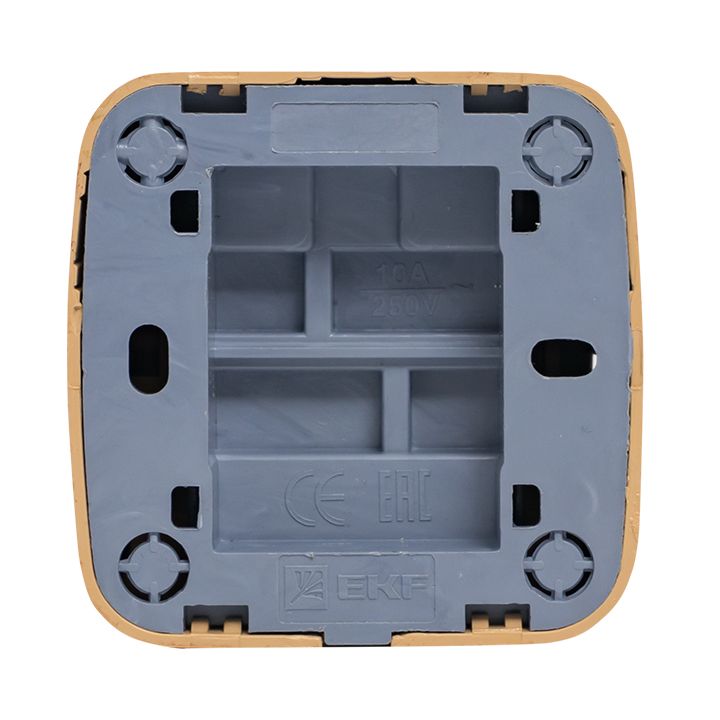Выключатель 1-клавишный ОП Минск 10А с индикатором светлое дерево EKF EGV10-121-30