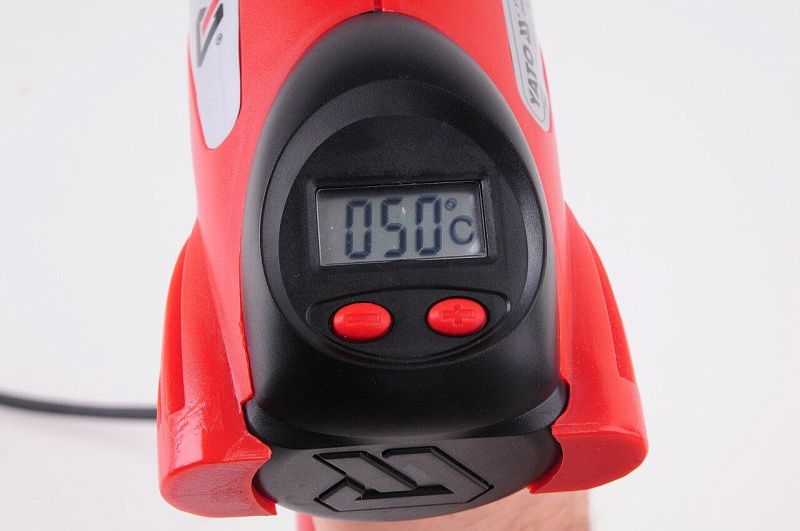 Фен технический с набором насадок LCD, 230V, 2000W, 600C Yato YT-82293