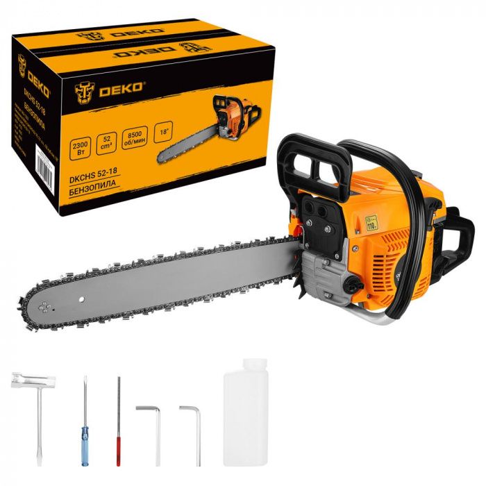 Бензопила DKCHS 52-18, 3,1 л. с., 52 куб. см, 18 " DEKO 065-1223