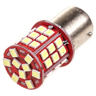 Автолампа диод S25 (P21W) 12V 45 SMD BA15s 1-конт Белая комп.2 шт противотуманки/поворот/задн SKYWAY S08201365