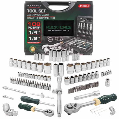 Набор инструментов 108пр. 1/4'', 1/2'', 6-гр RockForce RF-41082-5
